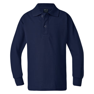 Kids Long Sleeved Pique Polo
