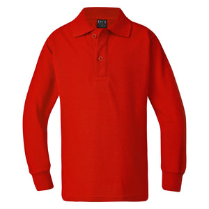 Kids Long Sleeved Pique Polo