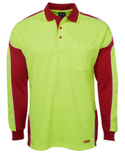 
                      
                        Load image into Gallery viewer, Hi Vis Long Sleeved Arm Panel Polo
                      
                    