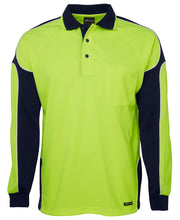 
                      
                        Load image into Gallery viewer, Hi Vis Long Sleeved Arm Panel Polo
                      
                    