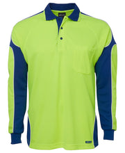 
                      
                        Load image into Gallery viewer, Hi Vis Long Sleeved Arm Panel Polo
                      
                    