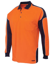 
                      
                        Load image into Gallery viewer, Hi Vis Long Sleeved Arm Panel Polo
                      
                    