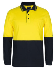 
                      
                        Load image into Gallery viewer, Hi Vis Long Sleeved Cotton Polo
                      
                    