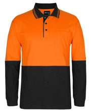 
                      
                        Load image into Gallery viewer, Hi Vis Long Sleeved Cotton Polo
                      
                    