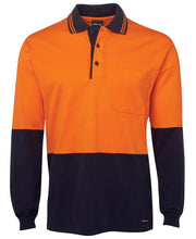 
                      
                        Load image into Gallery viewer, Hi Vis Long Sleeved Cotton Polo
                      
                    