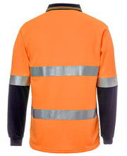 
                      
                        Load image into Gallery viewer, Hi Vis Long Sleeves Cotton Back Polo with reflective tape
                      
                    