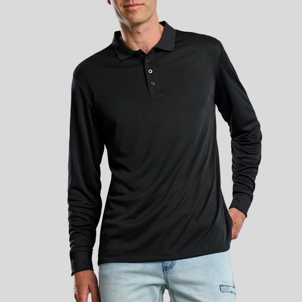 Mens Action Long Sleeve Polo