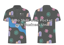 
                      
                        Load image into Gallery viewer, (PERSONALISED WITH BUSINESS UNIT) Terrific Tweed Black Polos with Pocket
                      
                    
