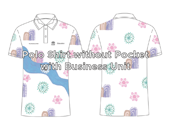 (PERSONALISED WITH BUSINESS UNIT) Terrific Tweed WHITE Polos without Pocket