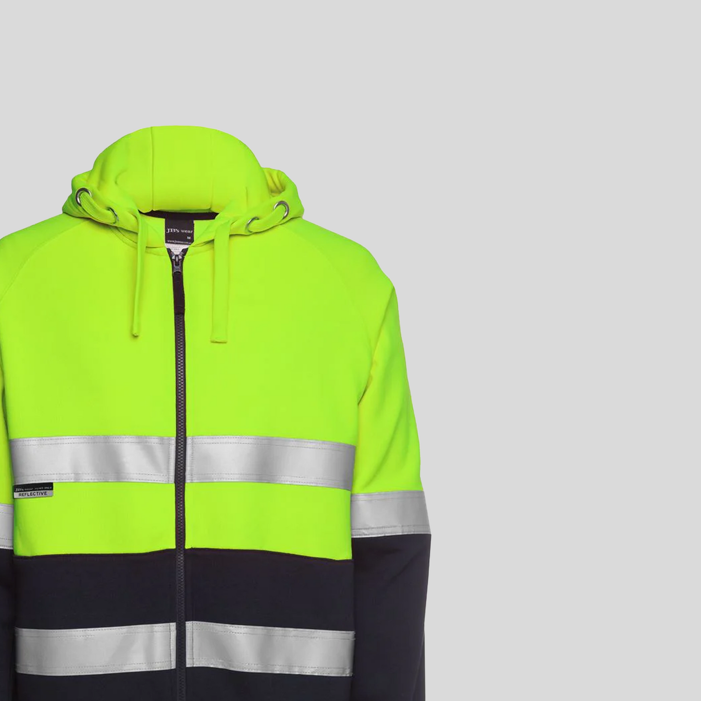 Hi Vis Full Zip Fleecy Hoodie