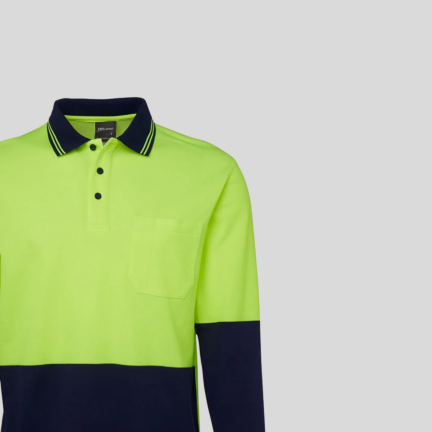 Hi Vis Long Slevees Cotton Back Polo
