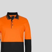 
                      
                        Load image into Gallery viewer, Hi Vis Long Sleeved Cotton Polo
                      
                    